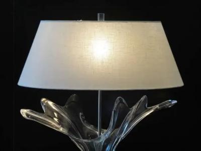  Art Vannes Stunning French Crystal Art Verrier Lamp