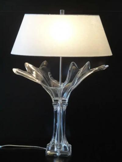  Art Vannes Stunning French Crystal Art Verrier Lamp