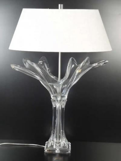  Art Vannes Stunning French Crystal Art Verrier Lamp