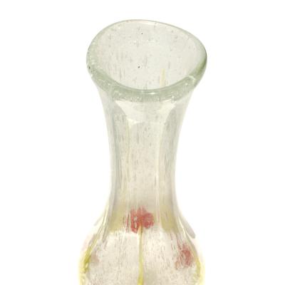  Arte Vetraria Muranese A V E M A Ve M AVeM A V E M Large Hand Blown Pulegoso Glass with Red and Yellow Murrhines 1950s