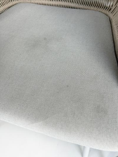  Artefacto Artefacto Hampton II Rope Aluminum Outdoor Armchairs Set of 4 Gray Fabric