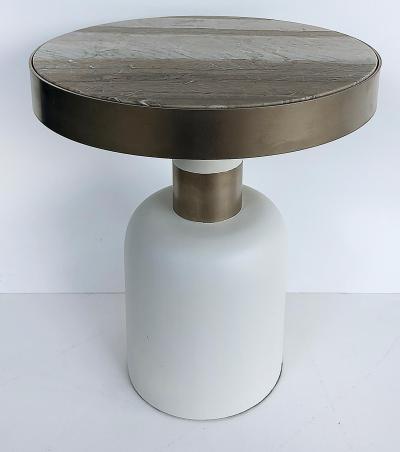  Artefacto Rosana Cavalheiro Artefacto Branti Side Table Inset Marble Top