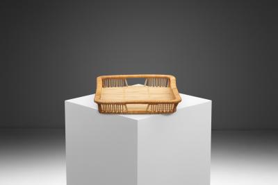 Artek Mid Century Rattan Basket Tray by Artek Finland 1960s