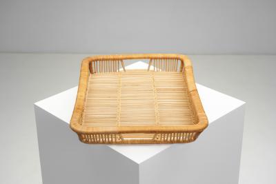 Artek Mid Century Rattan Basket Tray by Artek Finland 1960s
