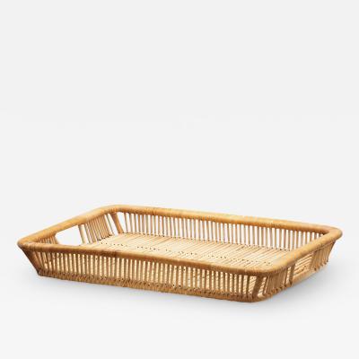  Artek Mid Century Rattan Basket Tray from Artek Finland 1960s