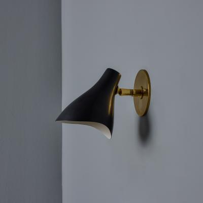 Arteluce 1950s Gino Sarfatti Model 10 Sconce for Arteluce in Black