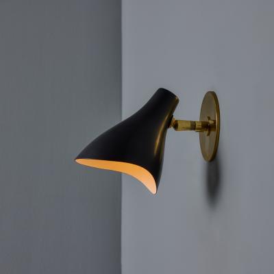  Arteluce 1950s Gino Sarfatti Model 10 Sconce for Arteluce in Black