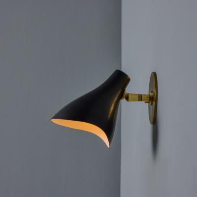  Arteluce 1950s Gino Sarfatti Model 10 Sconce for Arteluce in Black