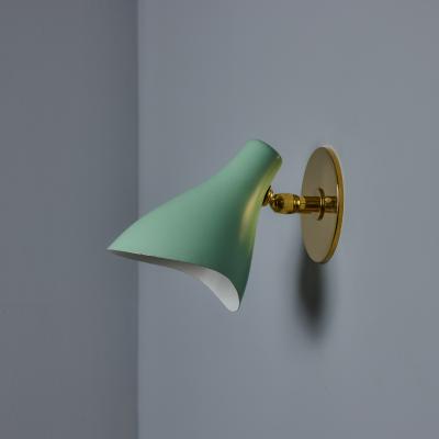  Arteluce 1950s Gino Sarfatti Model 10 sconce for Arteluce in Green