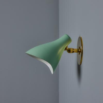  Arteluce 1950s Gino Sarfatti Model 10 sconce for Arteluce in Green