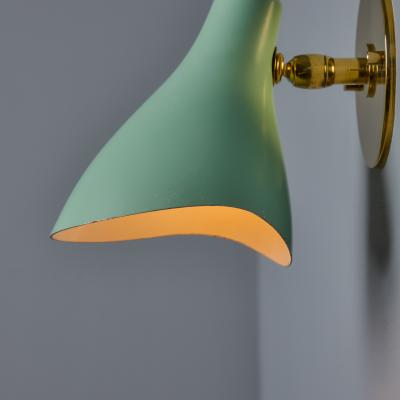  Arteluce 1950s Gino Sarfatti Model 10 sconce for Arteluce in Green