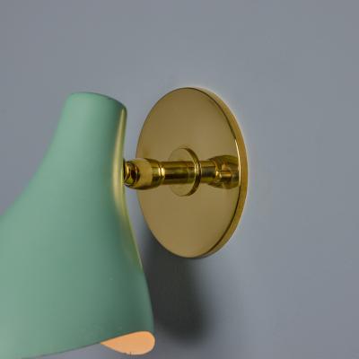  Arteluce 1950s Gino Sarfatti Model 10 sconce for Arteluce in Green