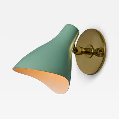  Arteluce 1950s Gino Sarfatti Model 10 sconce for Arteluce in Green