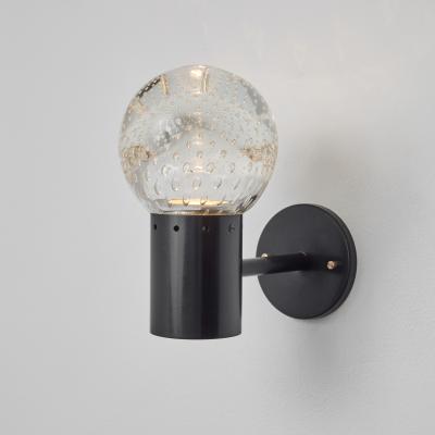  Arteluce 1960s Gino Sarfatti Metal and Seguso Glass Sconce for Arteluce