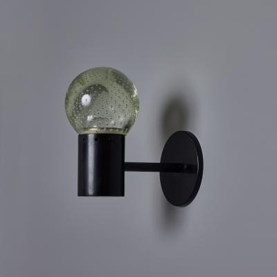  Arteluce 1960s Gino Sarfatti Metal and Seguso Glass Sconce for Arteluce 
