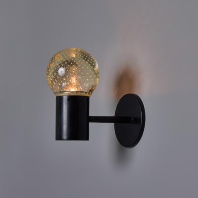  Arteluce 1960s Gino Sarfatti Metal and Seguso Glass Sconce for Arteluce 