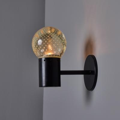  Arteluce 1960s Gino Sarfatti Metal and Seguso Glass Sconce for Arteluce 