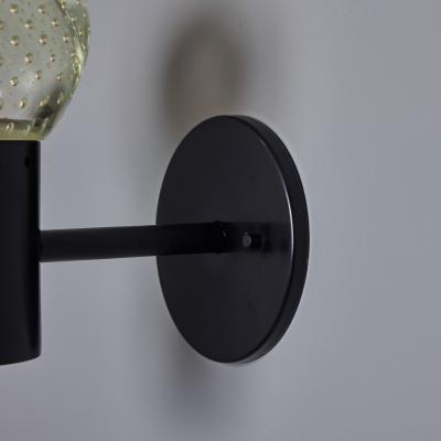  Arteluce 1960s Gino Sarfatti Metal and Seguso Glass Sconce for Arteluce 