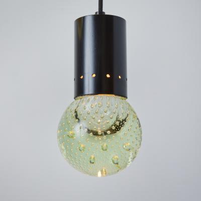  Arteluce 1960s Gino Sarfatti Seguso Bubble Glass 3 Pendant Chandelier for Arteluce
