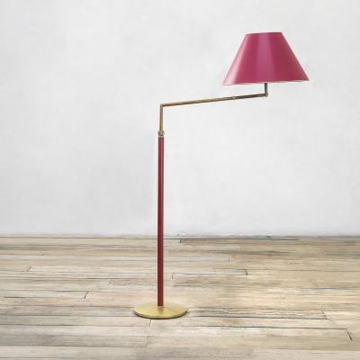  Arteluce Angelo Lelii mod Tris Floor Lamp Arredoluce Adjustable Diffuser 50s