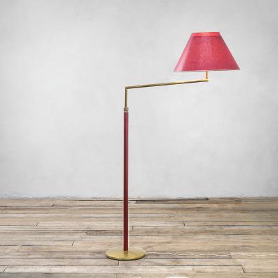  Arteluce Angelo Lelii mod Tris Floor Lamp Arredoluce Adjustable Diffuser 50s