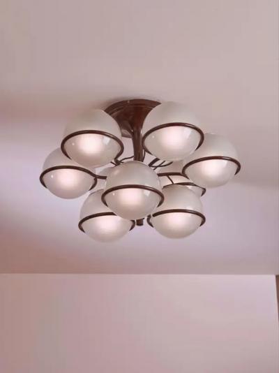  Arteluce Gino Sarfatti chandelier Model 2042 9 produced by Arteluce Italy 1960s