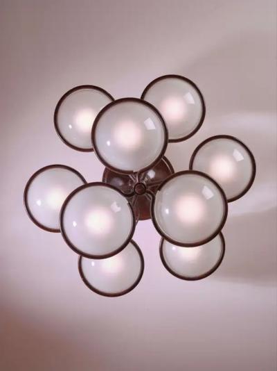  Arteluce Gino Sarfatti chandelier Model 2042 9 produced by Arteluce Italy 1960s