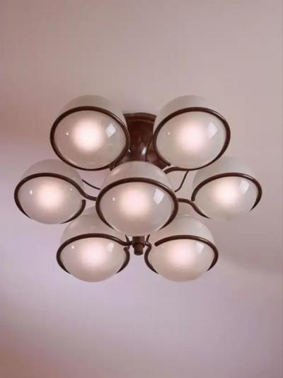 Arteluce Gino Sarfatti chandelier Model 2042 9 produced by Arteluce Italy 1960s