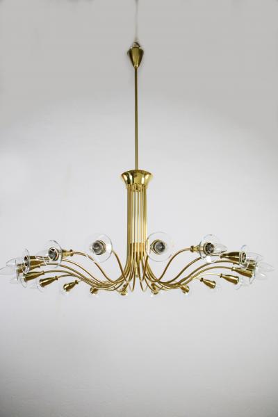  Arteluce Italian Mid Century 18 Lights Chandelier attributed to Angelo Lelii for Arteluce