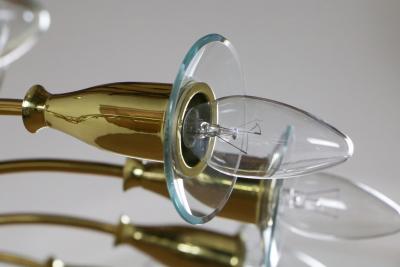  Arteluce Italian Mid Century 18 Lights Chandelier attributed to Angelo Lelii for Arteluce