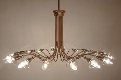  Arteluce Italian Mid Century 18 Lights Chandelier attributed to Angelo Lelii for Arteluce