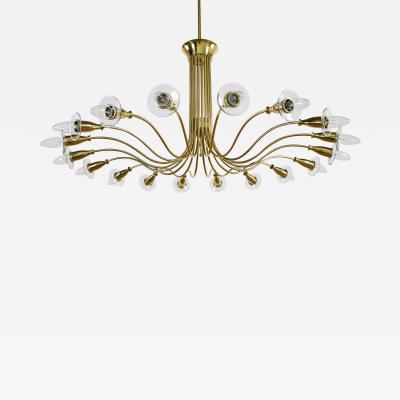  Arteluce Italian Mid Century 18 Lights Chandelier attributed to Angelo Lelii for Arteluce