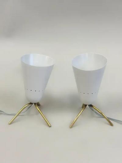  Arteluce Pair of Italian MId Century Modern Table Lamps Attr Gino Sarfatti Arteluce