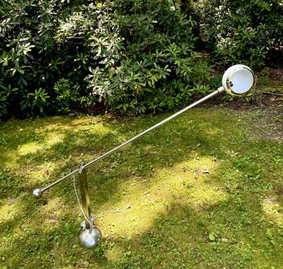  Arteluce Rare Italian Mid Century Cantilevered and Counter Balance Floor Lamp Arteluce