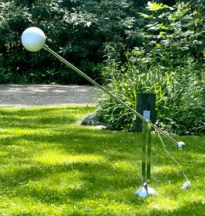  Arteluce Rare Italian Mid Century Cantilevered and Counter Balance Floor Lamp Arteluce