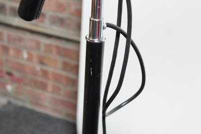  Arteluce Single Arm Counterbalance Chrome Globe Floor Lamp by Arteluce