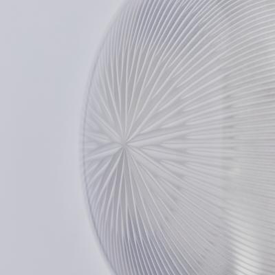  Artemide 1960s Petite Sergio Mazza Pressed Glass Nickeled Brass Wall or Ceiling Lamp