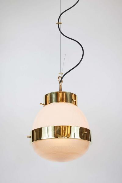  Artemide 1960s Sergio Mazza Brass Delta Pendant for Artemide