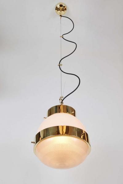  Artemide 1960s Sergio Mazza Brass Delta Pendant for Artemide