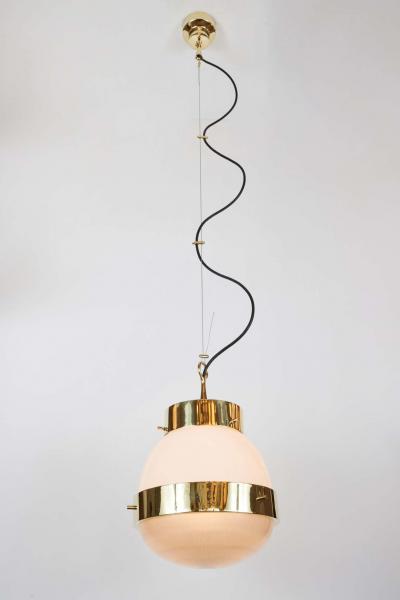  Artemide 1960s Sergio Mazza Brass Delta Pendant for Artemide