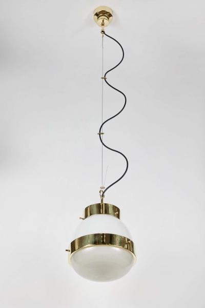  Artemide 1960s Sergio Mazza Brass Delta Pendant for Artemide