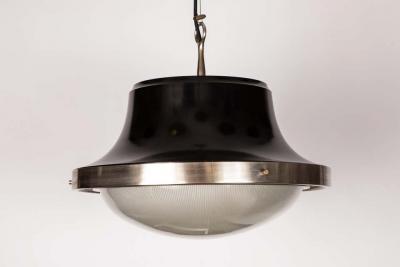  Artemide 1960s Sergio Mazza Tau Nickeled Brass Pendant for Artemide