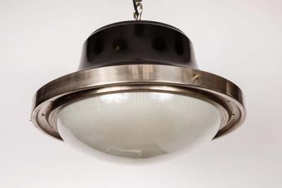  Artemide 1960s Sergio Mazza Tau Nickeled Brass Pendant for Artemide