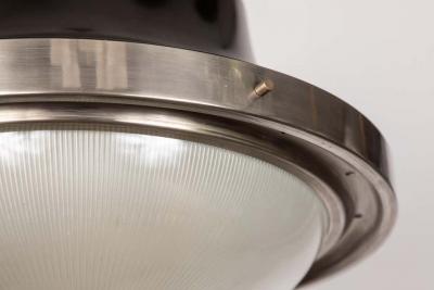  Artemide 1960s Sergio Mazza Tau Nickeled Brass Pendant for Artemide