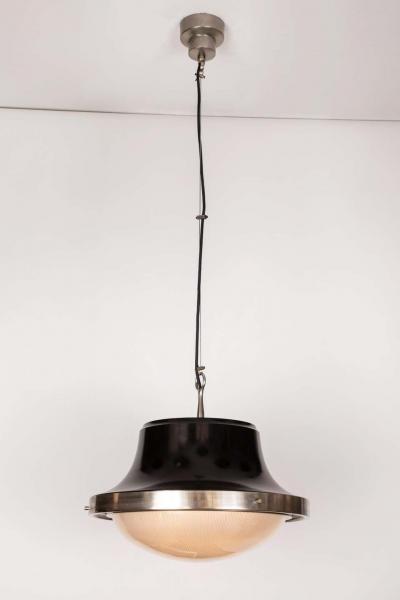  Artemide 1960s Sergio Mazza Tau Nickeled Brass Pendant for Artemide