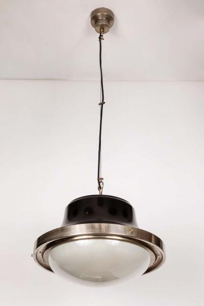  Artemide 1960s Sergio Mazza Tau Nickeled Brass Pendant for Artemide