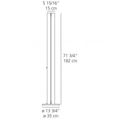  Artemide Gianfranco Frattini Megaron Floor Lamp for Artemide