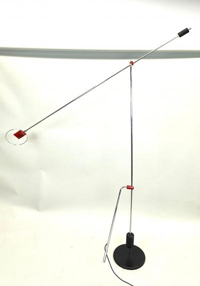  Artemide Italian Mid Century Modern Cantilevered Counter balance Floor Lamp c 1975