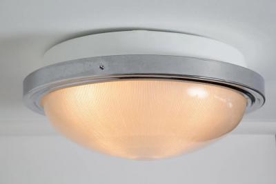  Artemide Large 1960s Sergio Mazza Glass and Metal Ceiling or Wall Lamp for Artemide