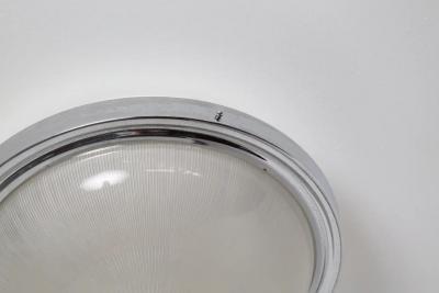  Artemide Large 1960s Sergio Mazza Glass and Metal Ceiling or Wall Lamp for Artemide